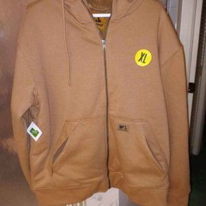 New Wells Lamont XL Tobacco Sherpa Lined Hoodie Teflon Coated Jacket P